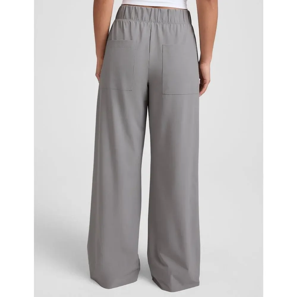 Beyond Yoga Gray Mist Easy Wide Leg Pants Size Medium